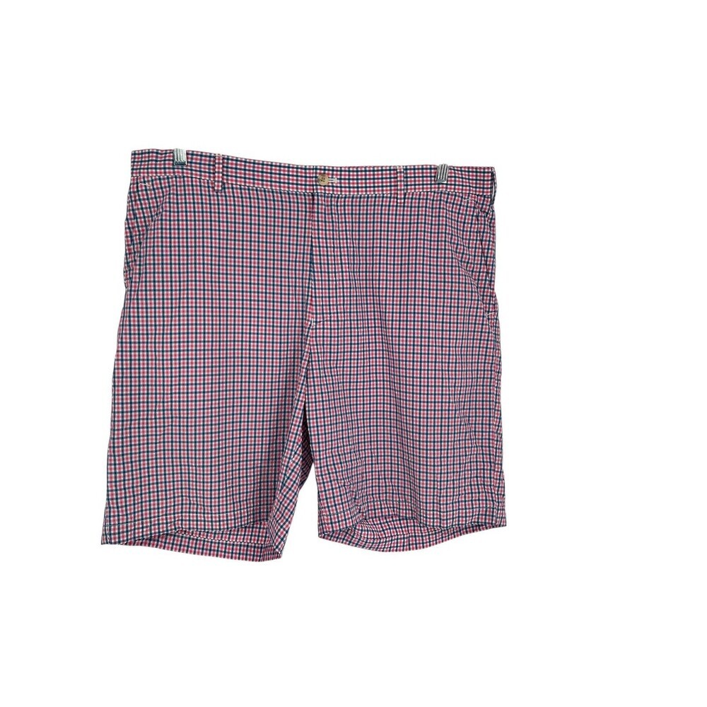 Peter Millar Crown Sport Shorts Men's Size 40 Plaid Red Blue Preppy Golf